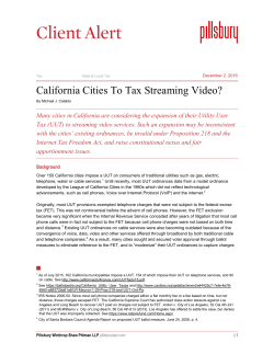 Can California Cities Tax Streaming Video?