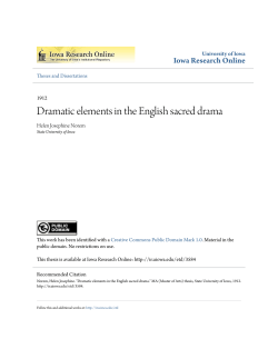 Dramatic elements in the English sacred drama