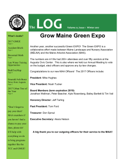 Log Winter 2017 - Maine Arborist Association