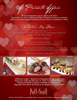 A Private Affair - Puff \`n Stuff Catering