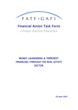 MLTF through the real-estate sector - Financial Intelligence Unit of