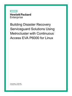 Creating the Metrocluster with Continuous Access EVA P6000 for