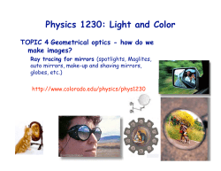 Physics 1230: Light and Color