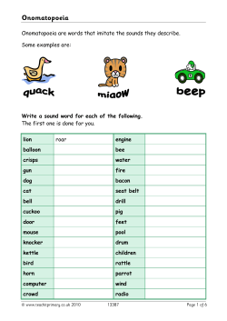 Onomatopoeia - Teachit Primary