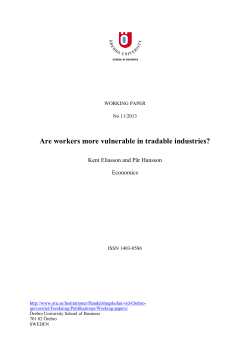 Are workers more vulnerable in tradable industries