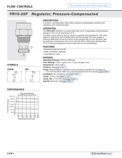 FR16-20F Regulator, Pressure-Compensated