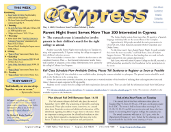 May 1, 2009 - Cypress College