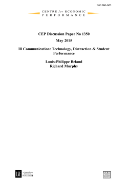 CEP Discussion Paper No 1350 May 2015 Ill Communication