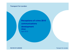 Perceptions of crime 2010 communications developement