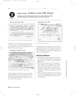 PRIMARY SOURCE Artifacts from Ellis Island
