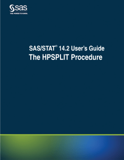 The HPSPLIT Procedure