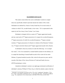 SUMMARY OF ARGUMENT - NJ Crime Victim`s Law Center
