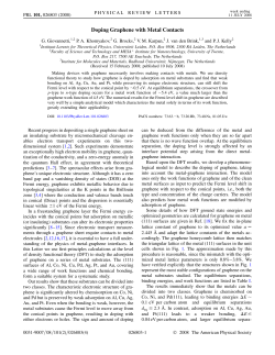 Doping Graphene with Metal Contacts
