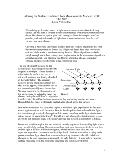 Inferring the Surface Irradiance From Measurements Made at Depth