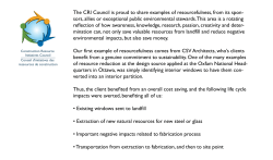 The CRI Council is proud to share examples of resourcefulness