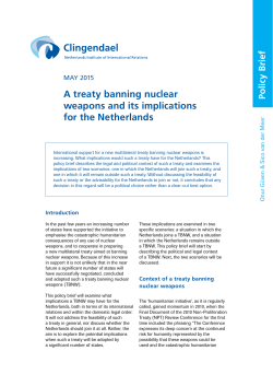 A treaty banning nuclear weapons and its implications