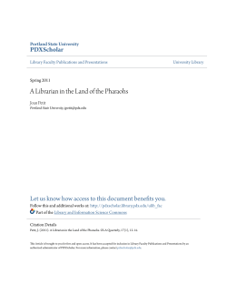 A Librarian in the Land of the Pharaohs - PDXScholar