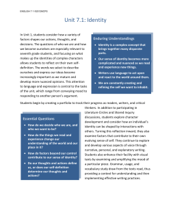 Unit 7.1: Identity