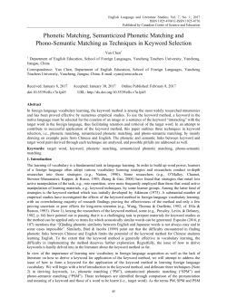 Phonetic Matching, Semanticized Phonetic Matching and Phono