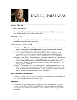 Daniel J. Fairbanks - Utah Valley University