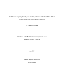 The Effects of Integrating Encoding and Decoding Instruction on the