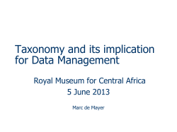 Taxonomy and its implication for Data Management