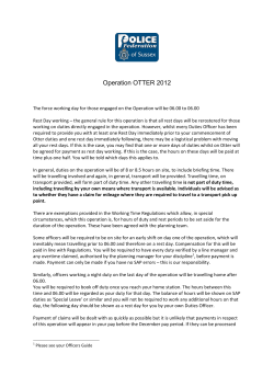 Operation OTTER 2012 - Sussex Police Federation