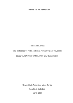 The Fallen Artist - The influence of John Milton`s Paradise Lost on