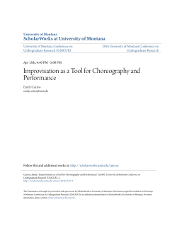 Improvisation as a Tool for Choreography and Performance