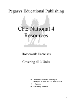 National 4 Homework Booklet