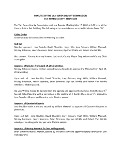 Minutes - The Official Website of Van Buren County, TN