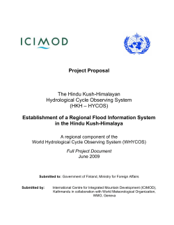 Project Proposal The Hindu Kush-Himalayan