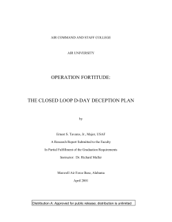 operation fortitude: the closed loop d