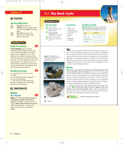 3.1 The Rock Cycle