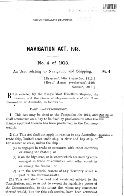 NAVIGATION ACT, 1913.