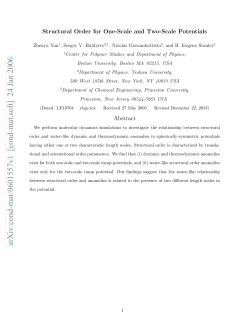 Structural Order for One-Scale and Two