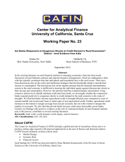 here - Center for Analytical Finance - University of California, Santa