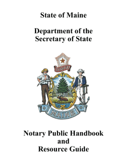 Notary Public Handbook and Resource Guide