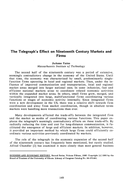 The Telegraph`s Effect on Nineteenth Century