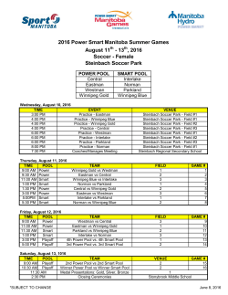 2016 Power Smart Manitoba Summer Games August 11