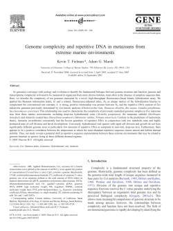 Genome complexity and repetitive DNA in