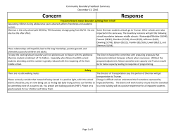 Community Boundary Feedback Summary