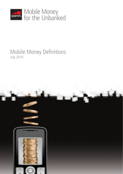 Mobile Money Definitions