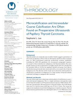 Microcalcification and Intranodular Coarse Calcification Are Often