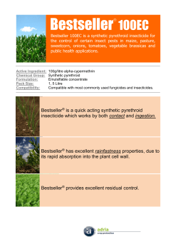 Bestseller&reg; 100EC - Adria Crop Protection Limited