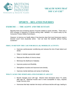 SPORTS &ndash; RELATED INJURIES