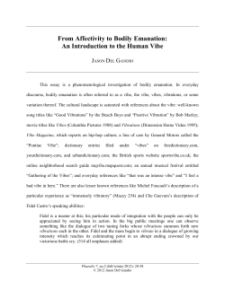 From Affectivity to Bodily Emanation