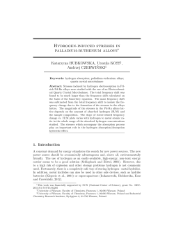 Hydrogen-induced stresses in palladium
