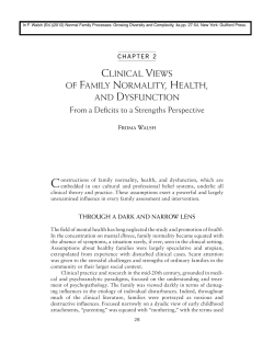 CLINICAL VIEWS OF FAMILY NORMALITY, HEALTH, AND