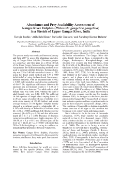 Abundance and Prey Availability Assessment of Ganges River Dolphin